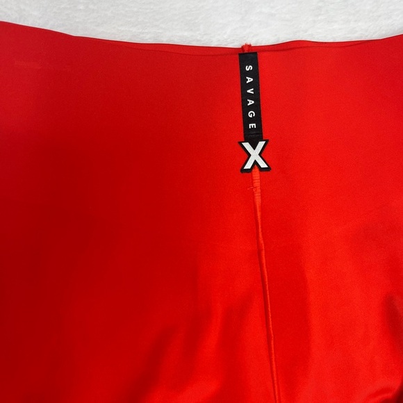 Savage X Fenty Rihanna Hotline High-Waist Legging Sz S Engine Red/Black Workout - Picture 6 of 11
